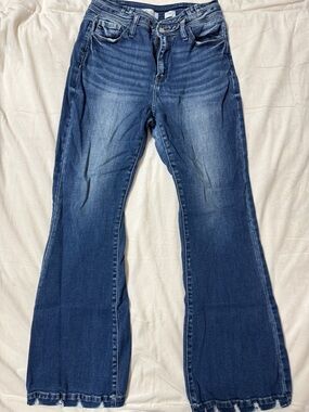 Women’s 29 Dark Blue Flared Jeans - Classic Stretch Denim